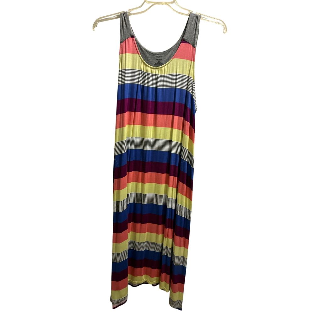 Secret Treasures Sleepwear Nightgown Dress Gray Yellow Pink Size L (12-14)